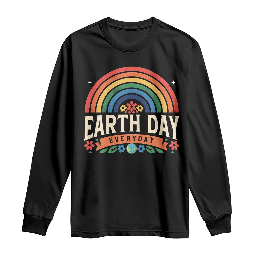 Earth Day Long Sleeve Shirt Everyday Retro Rainbow