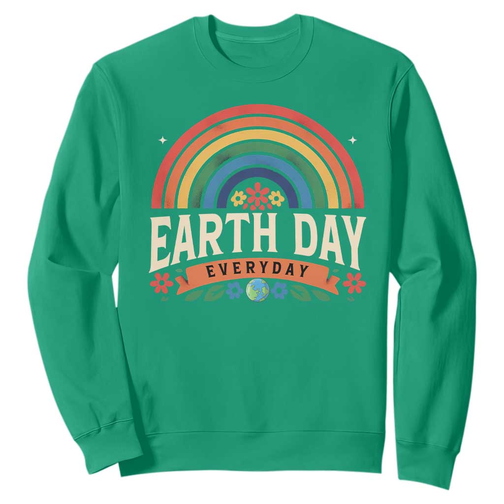Earth Day Sweatshirt Everyday Retro Rainbow