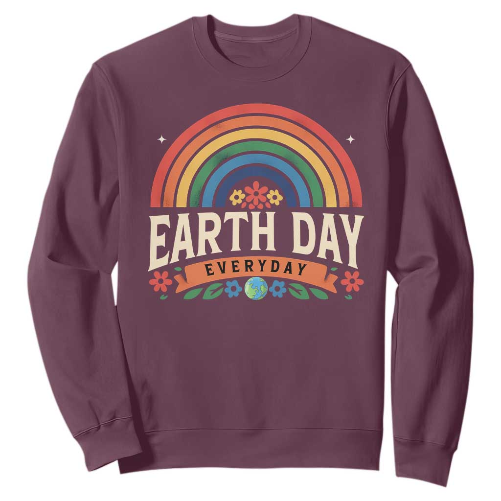 Earth Day Sweatshirt Everyday Retro Rainbow