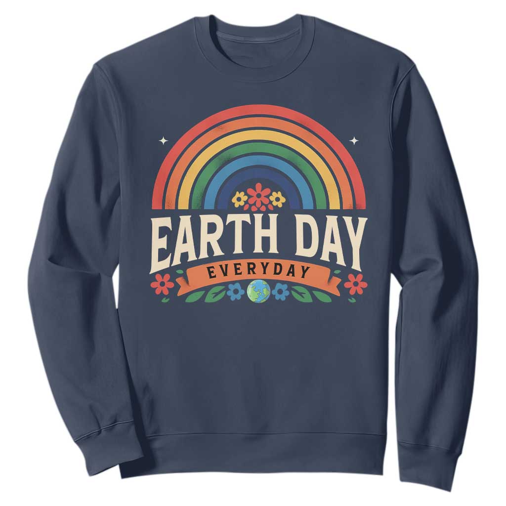 Earth Day Sweatshirt Everyday Retro Rainbow