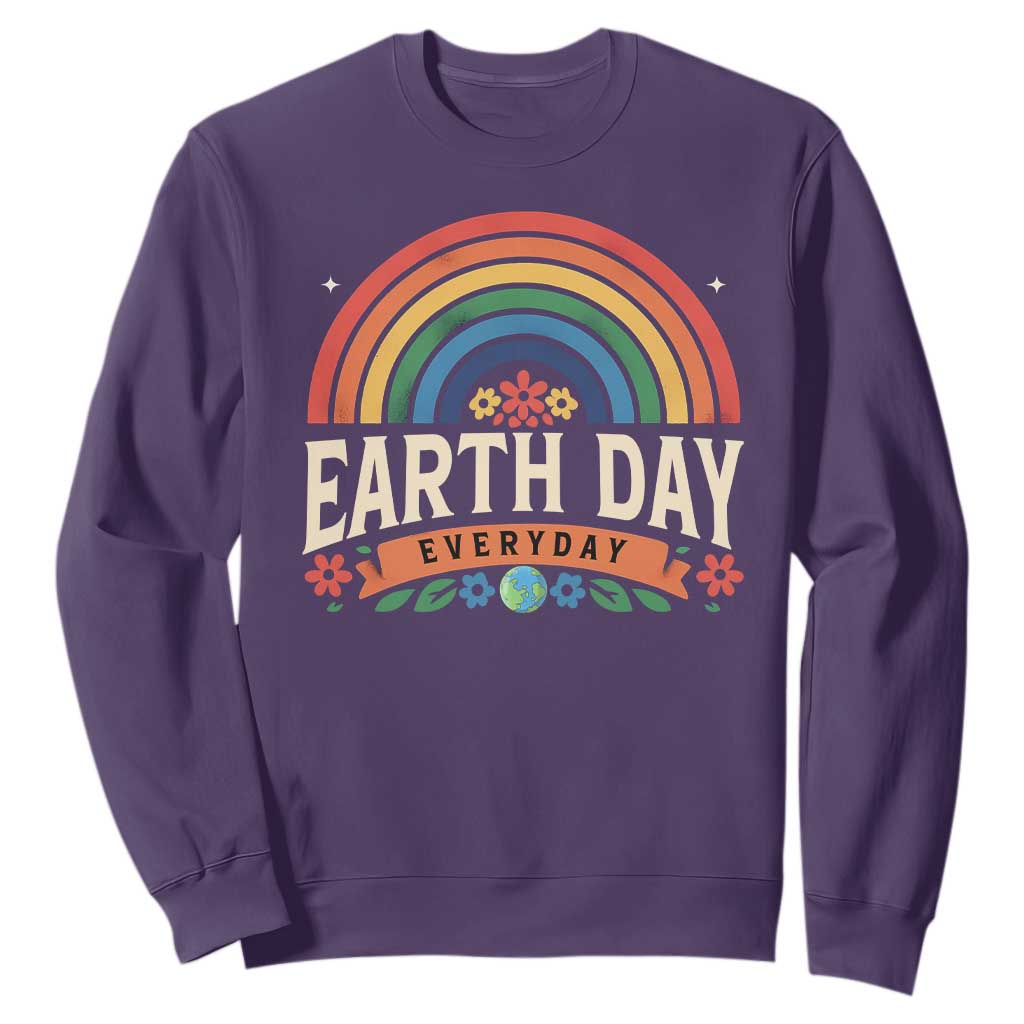 Earth Day Sweatshirt Everyday Retro Rainbow