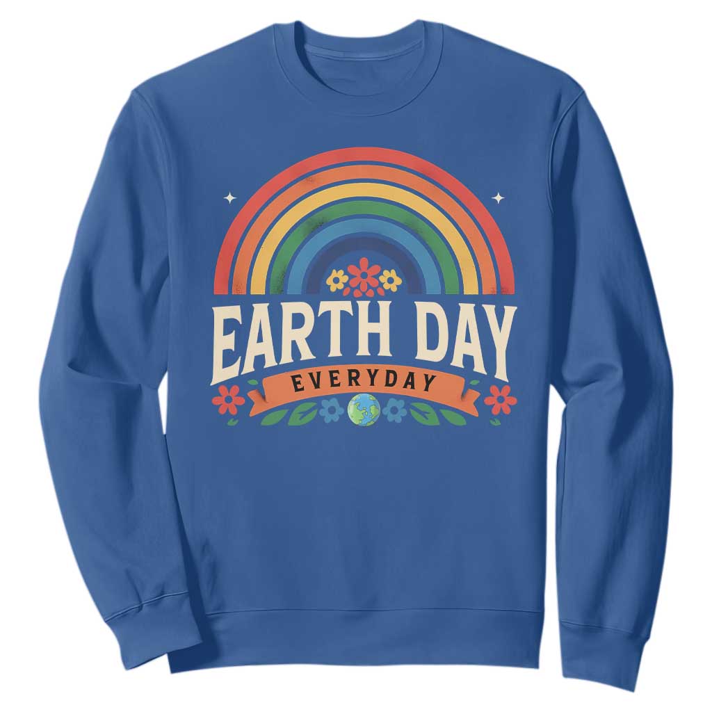 Earth Day Sweatshirt Everyday Retro Rainbow