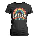 Earth Day T Shirt For Women Everyday Retro Rainbow