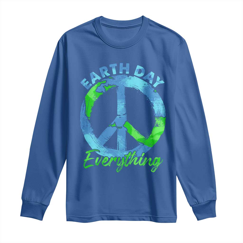 Piece Everyday Earth Day Long Sleeve Shirt Peace Sign Positive Vibes