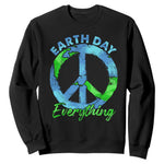 Piece Everyday Earth Day Sweatshirt Peace Sign Positive Vibes