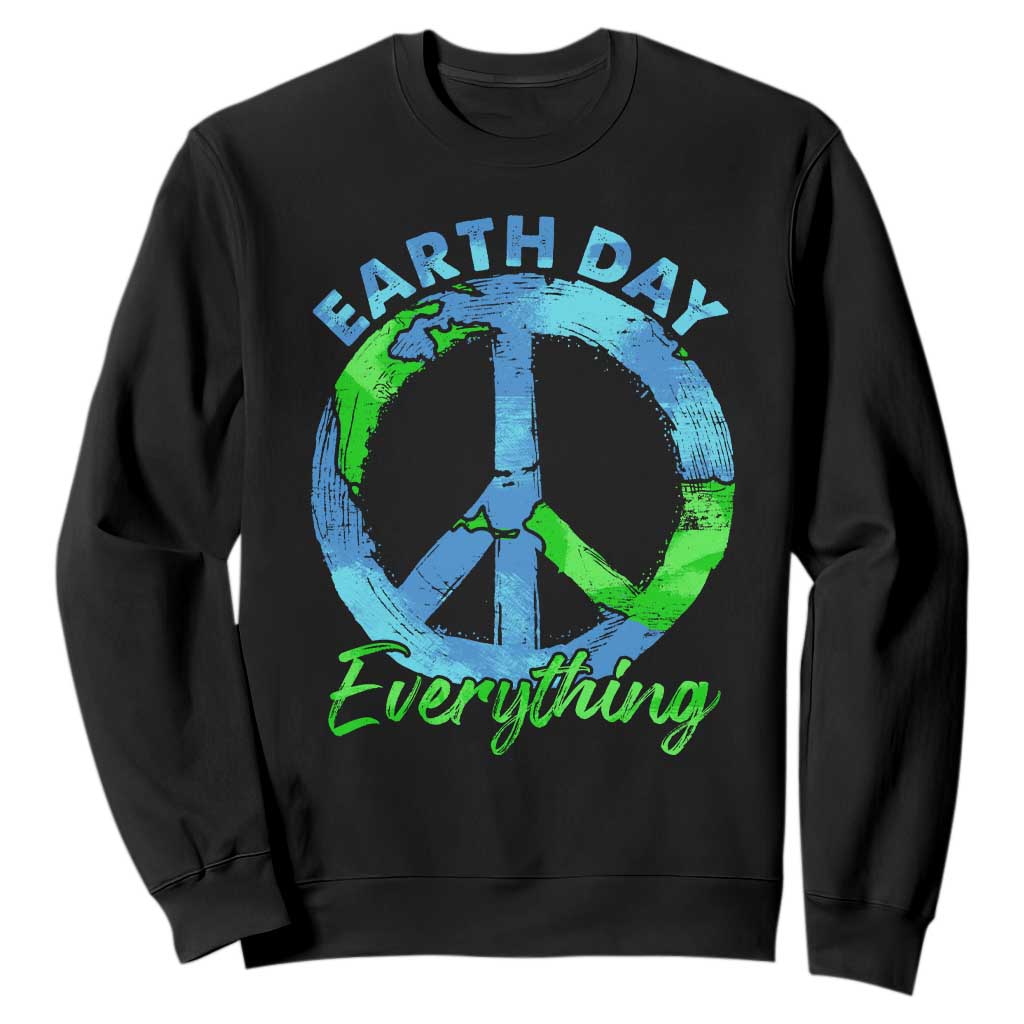 Piece Everyday Earth Day Sweatshirt Peace Sign Positive Vibes