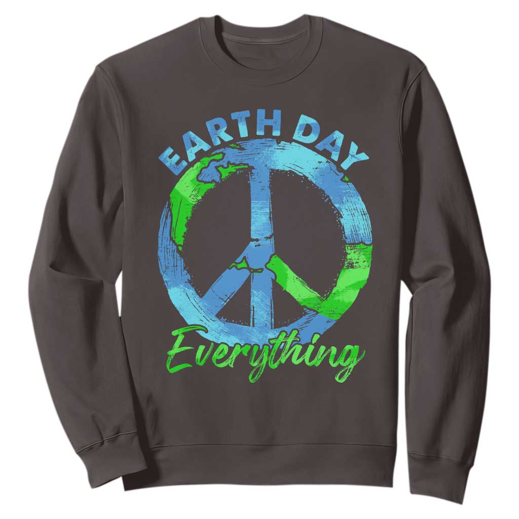 Piece Everyday Earth Day Sweatshirt Peace Sign Positive Vibes