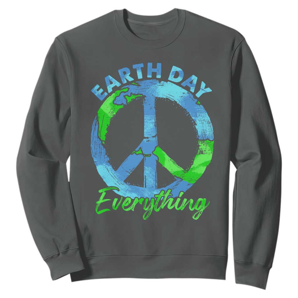 Piece Everyday Earth Day Sweatshirt Peace Sign Positive Vibes