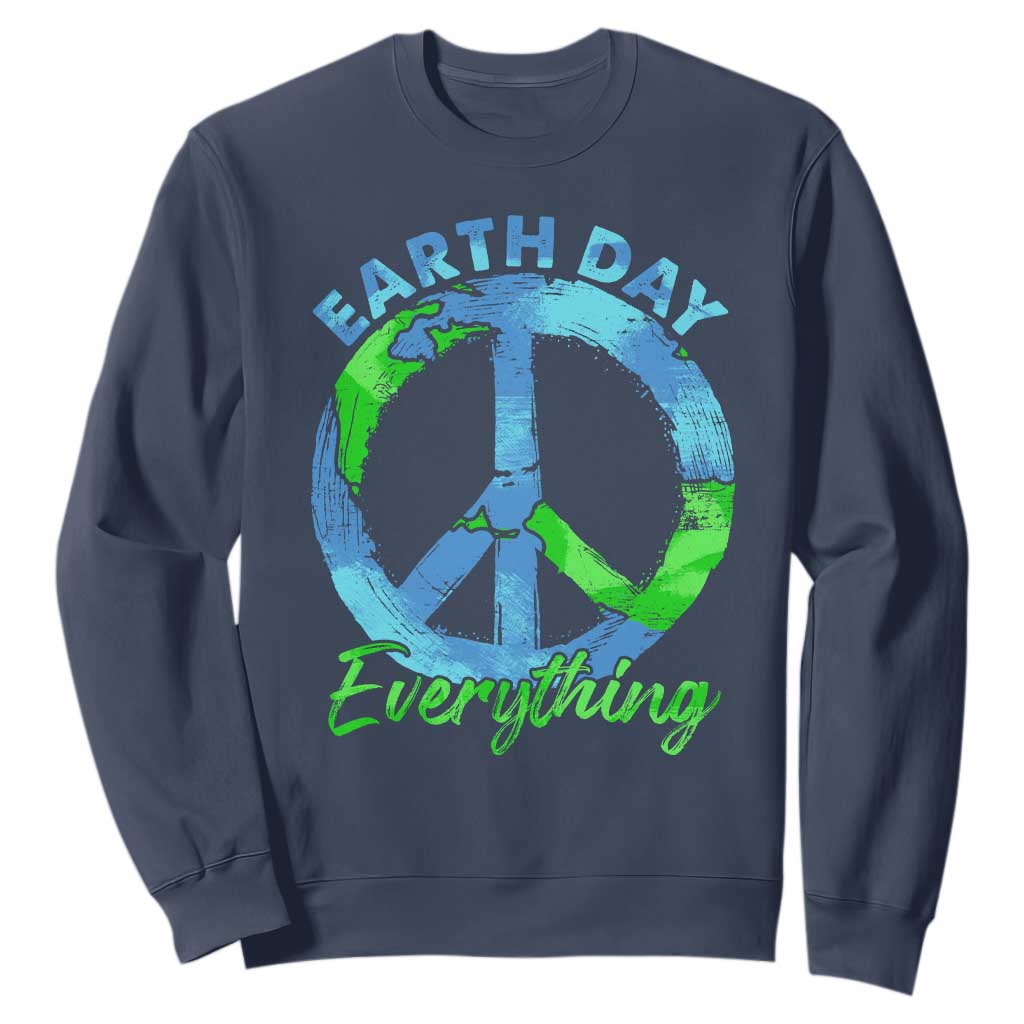 Piece Everyday Earth Day Sweatshirt Peace Sign Positive Vibes