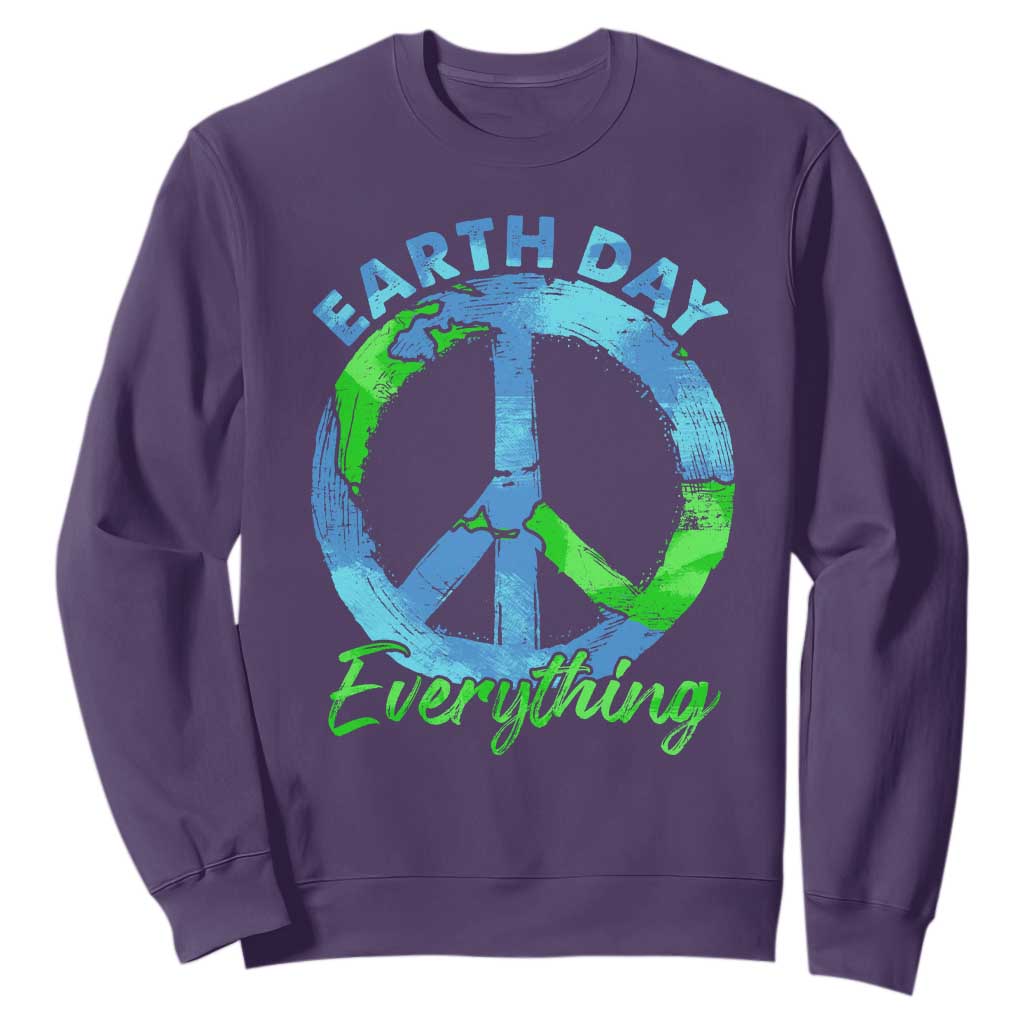 Piece Everyday Earth Day Sweatshirt Peace Sign Positive Vibes