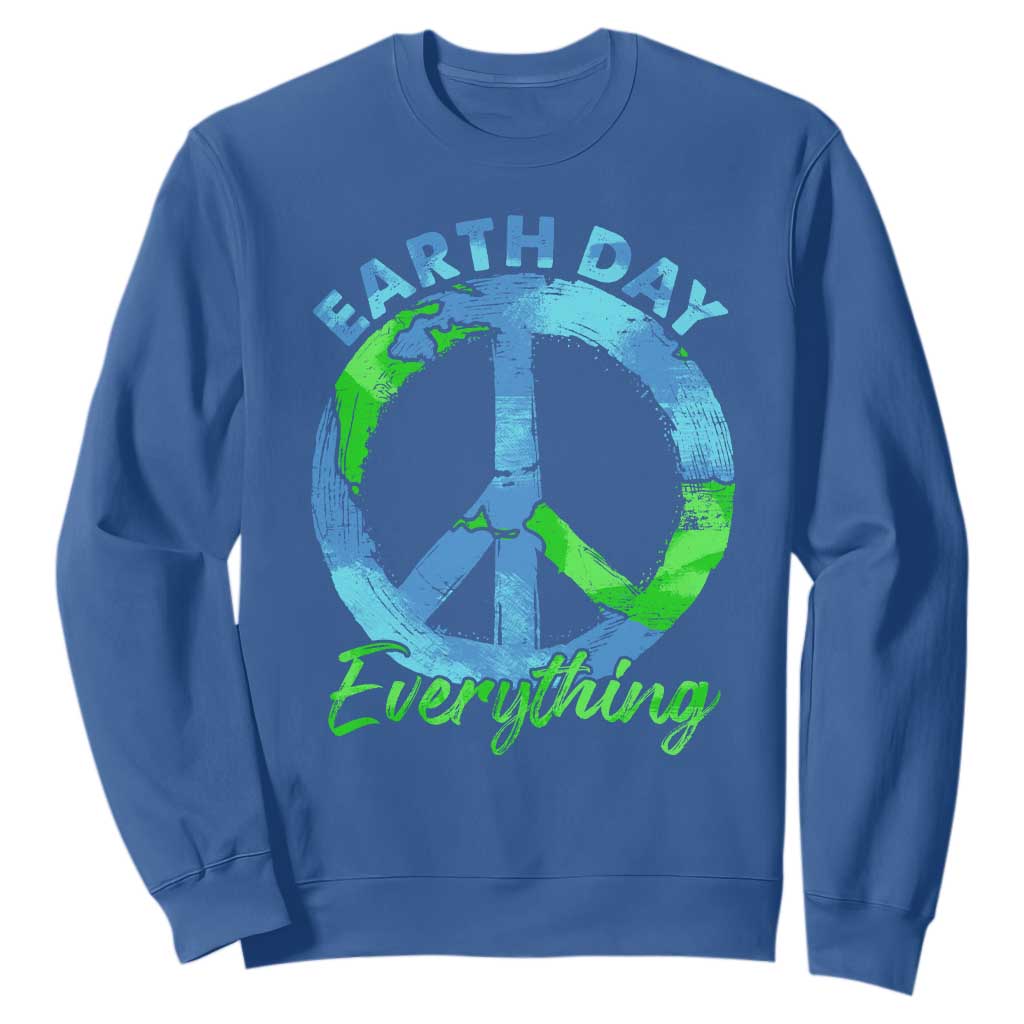 Piece Everyday Earth Day Sweatshirt Peace Sign Positive Vibes
