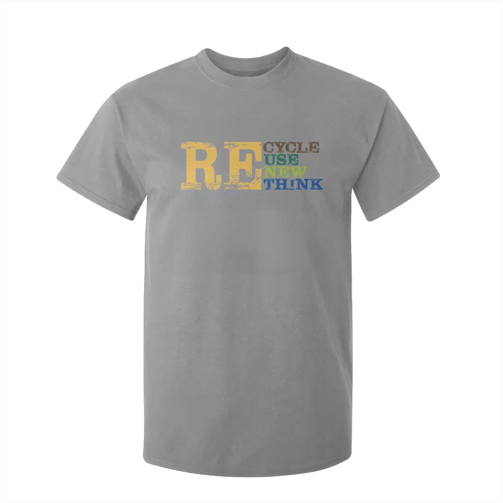 Retro Earth Day T Shirt For Kid Recycle Reuse Renew Rethink Protect Earth