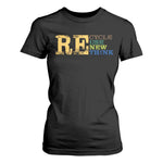 Retro Earth Day T Shirt For Women Recycle Reuse Renew Rethink Protect Earth