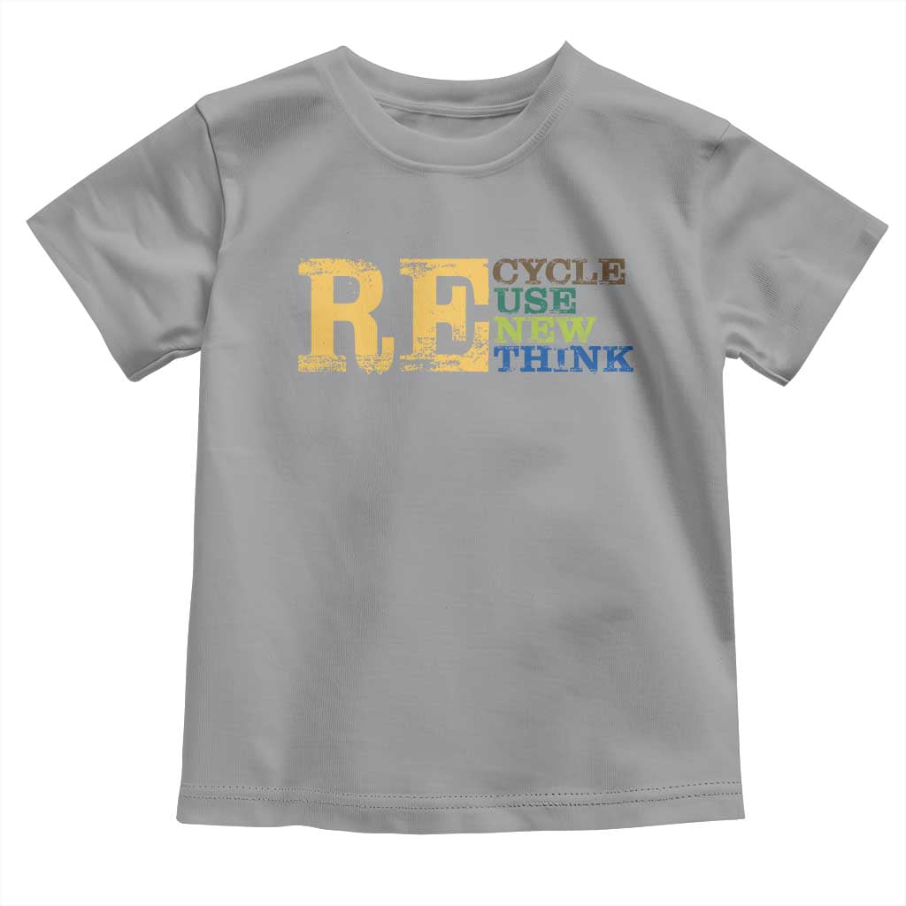 Retro Earth Day Toddler T Shirt Recycle Reuse Renew Rethink Protect Earth