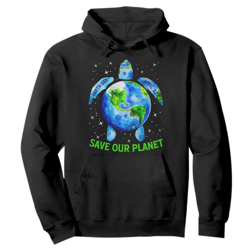 Earth Day 2025 Hoodie Save The Planet Sea Turtle Recycle Ocean Environment
