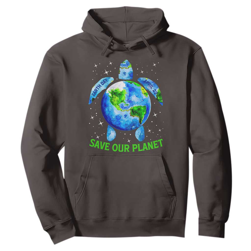 Earth Day 2025 Hoodie Save The Planet Sea Turtle Recycle Ocean Environment