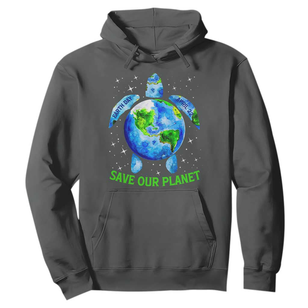 Earth Day 2025 Hoodie Save The Planet Sea Turtle Recycle Ocean Environment