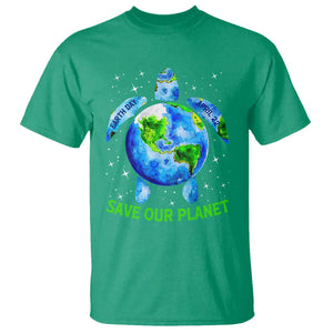 Earth Day 2025 T Shirt Save The Planet Sea Turtle Recycle Ocean Environment