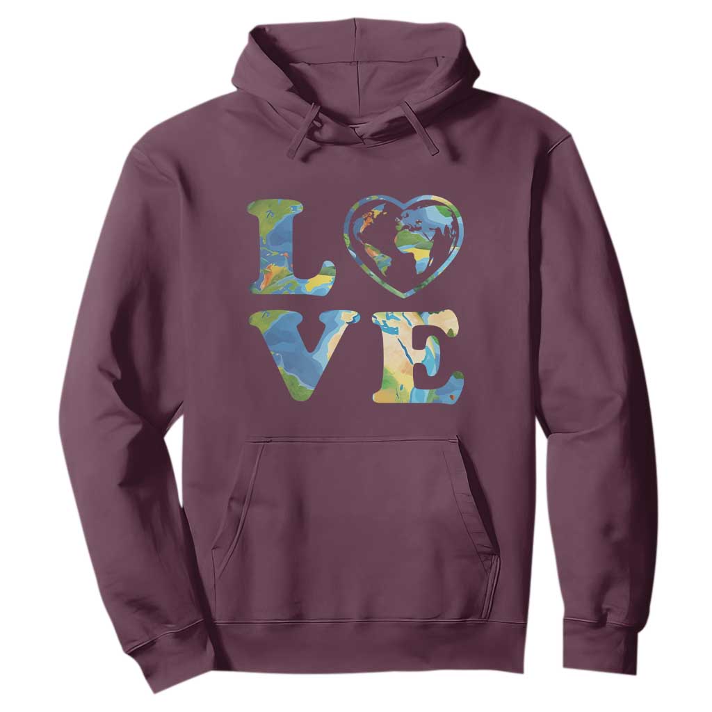 Earth Day Hoodie Heart Environmental Nature Recycling Lovers
