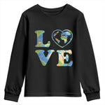 Earth Day Youth Sweatshirt Heart Environmental Nature Recycling Lovers