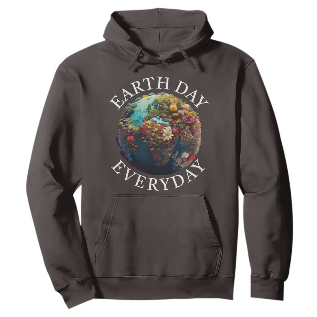 Earth Day Everyday Hoodie With Floral Nature Lover Climate Change