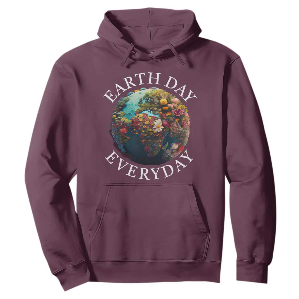 Earth Day Everyday Hoodie With Floral Nature Lover Climate Change
