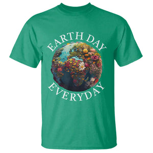 Earth Day Everyday T Shirt With Floral Nature Lover Climate Change