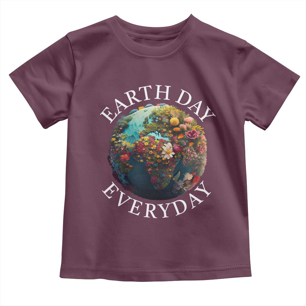 Earth Day Everyday Toddler T Shirt With Floral Nature Lover Climate Change