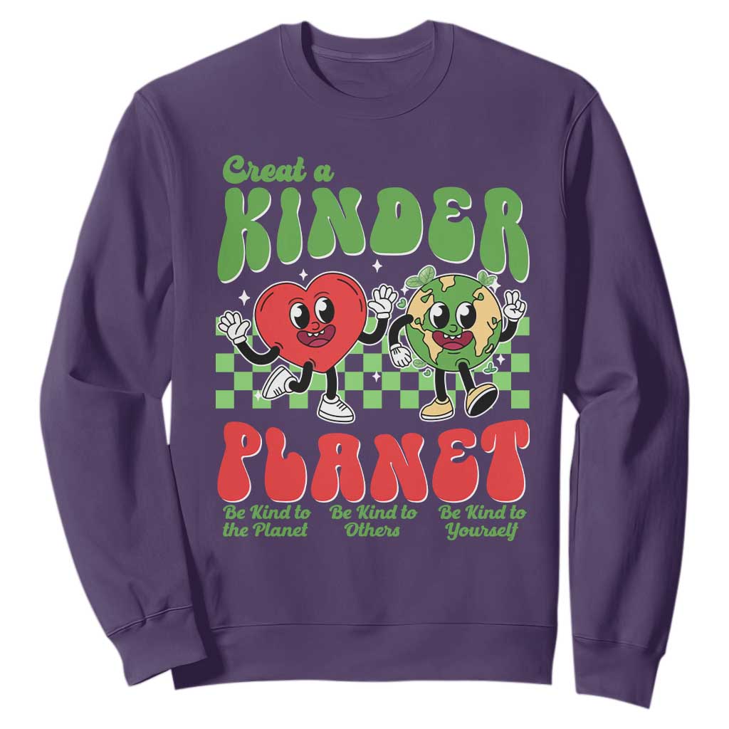 Earth Day Sweatshirt Create A Kinder Planet Be Kind Earth
