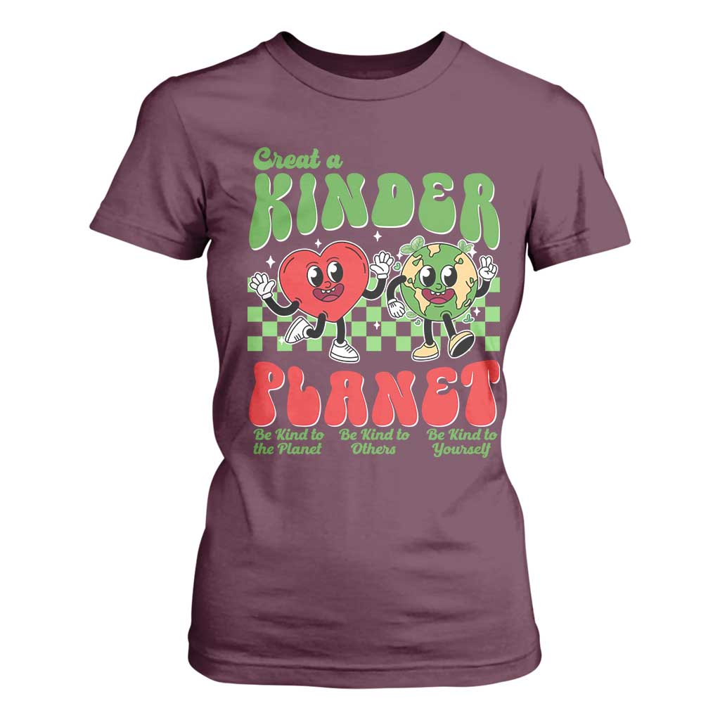 Earth Day T Shirt For Women Create A Kinder Planet Be Kind Earth