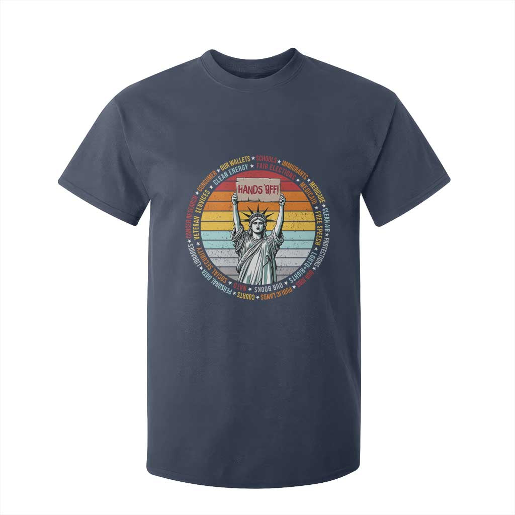 Statue of Liberty Hands Off Protest T Shirt For Kid Resist Resistance - African Pride