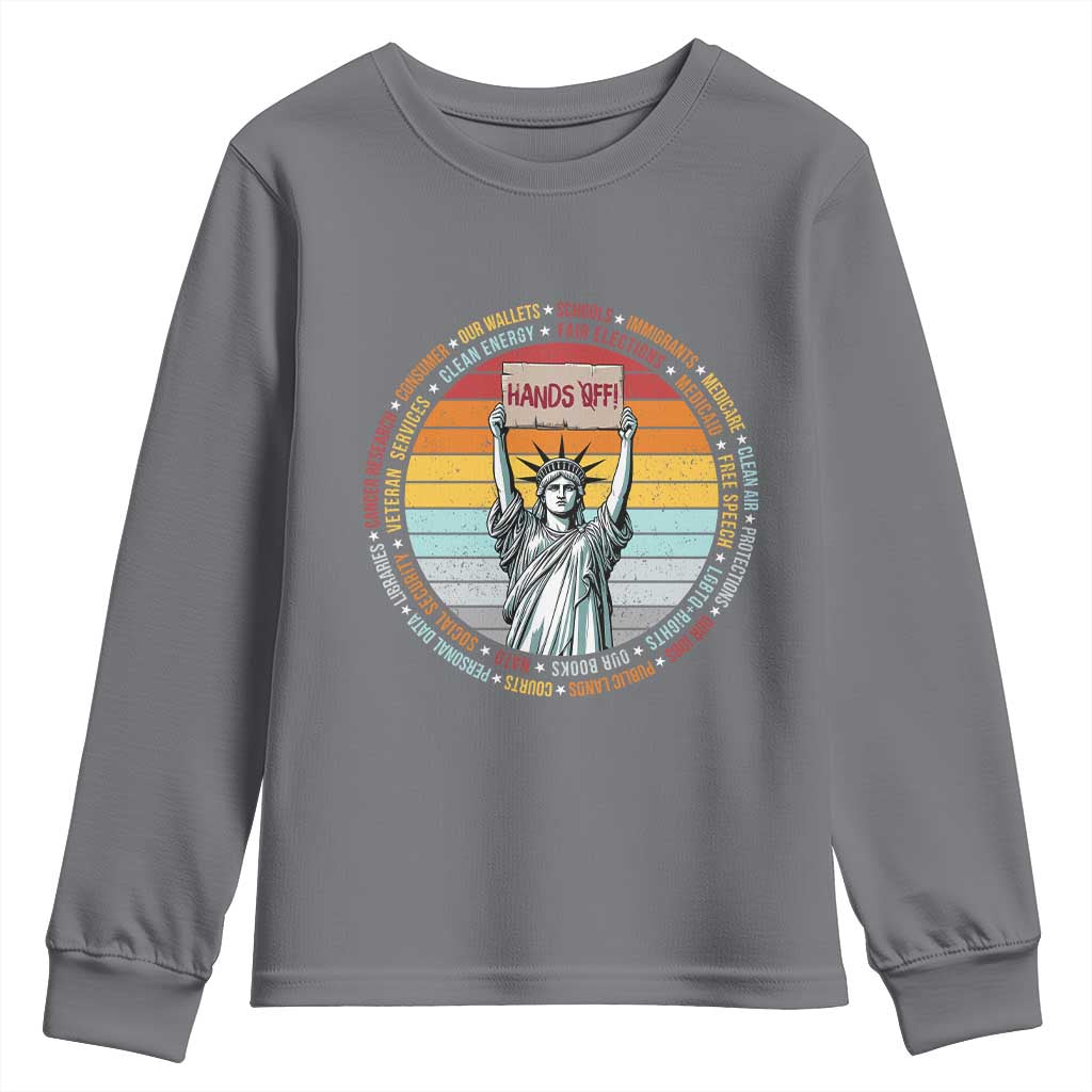 Statue of Liberty Hands Off Protest Youth Sweatshirt Resist Resistance - African Pride