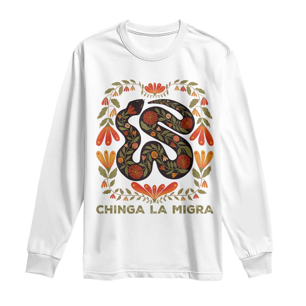 Immigrant Rights Long Sleeve Shirt Chinga La Migra - African Pride
