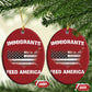 Immigrants Feed America Christmas Ornament Grunge US Flag - African Pride