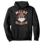 Christmas Cowboy Hoodie Vintage 90s Western Groovy Santa Claus Xmas Vibes - African Pride