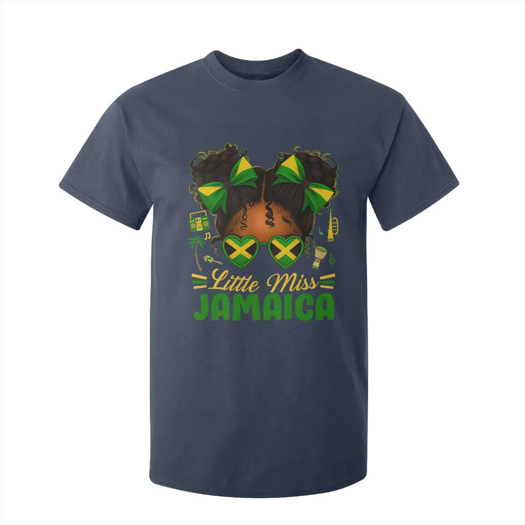 Little Miss Jamaica T Shirt For Kid Proud Jamaican Afro Black Girls Jamaica Flag Pride - African Pride