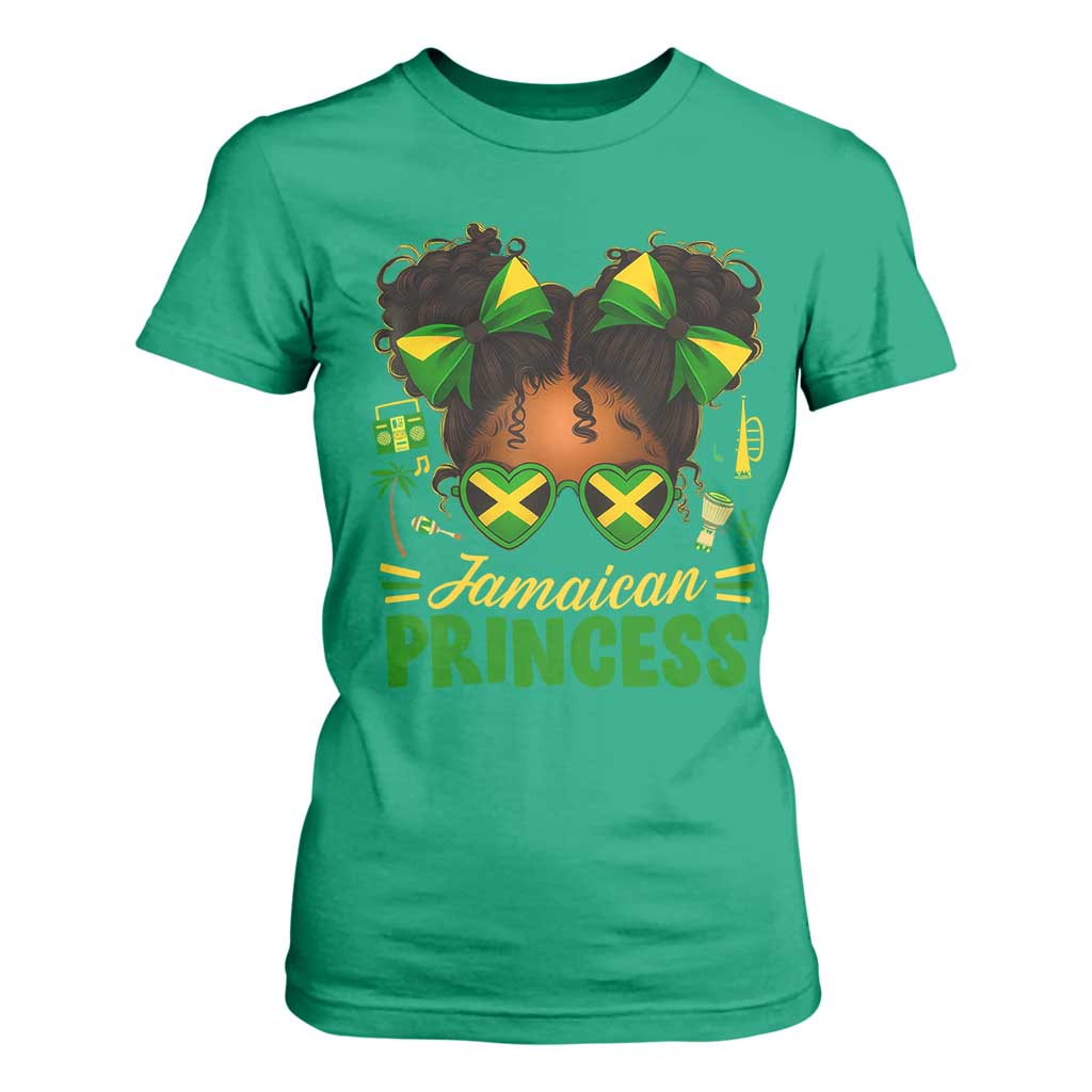 Jamaica Princess T Shirt For Women Proud Jamaican Afro Black Girls Jamaica Flag Pride - African Pride