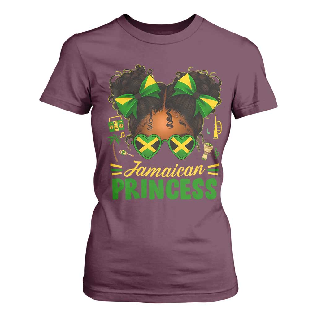 Jamaica Princess T Shirt For Women Proud Jamaican Afro Black Girls Jamaica Flag Pride - African Pride