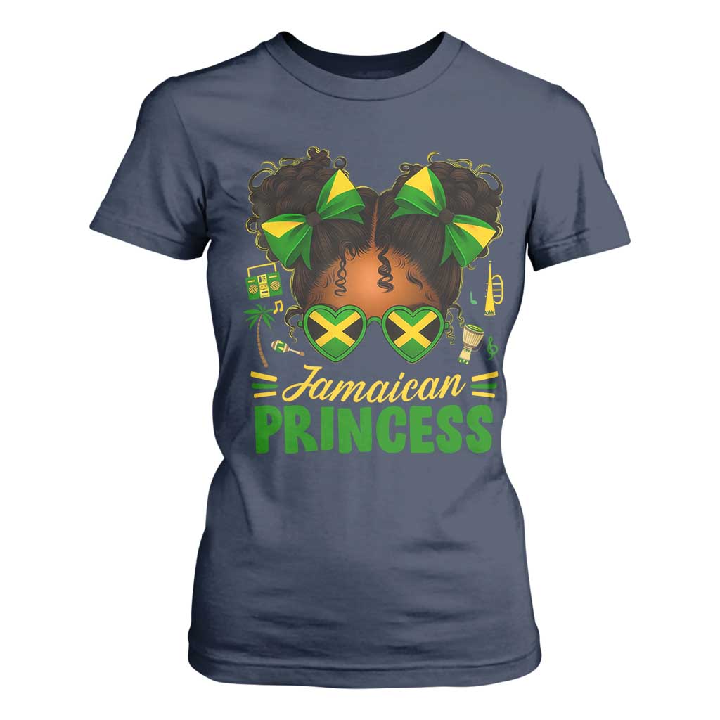Jamaica Princess T Shirt For Women Proud Jamaican Afro Black Girls Jamaica Flag Pride - African Pride
