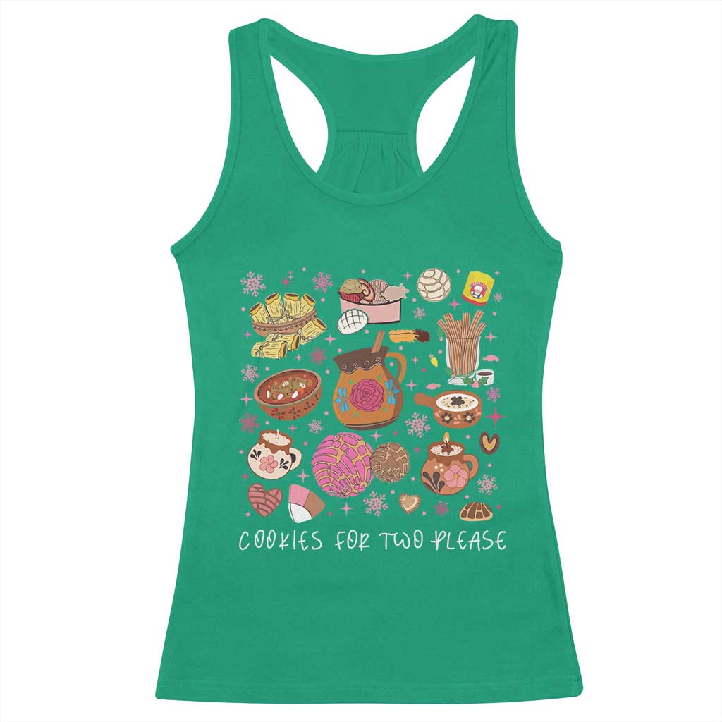Mexican Christmas Pregnancy Announcement Racerback Tank Top Cookies For Two Please Xmas Maternity Gift - African Pride
