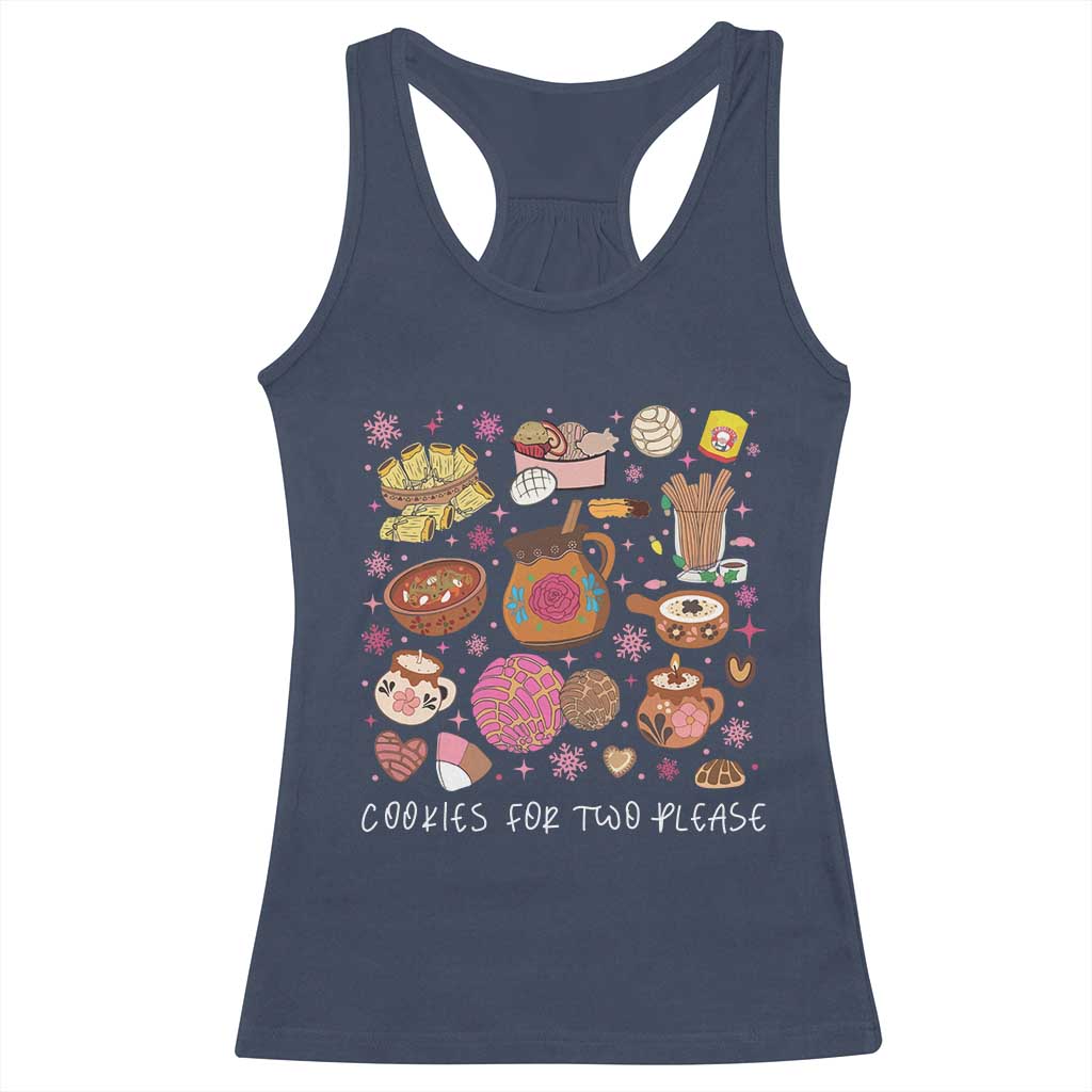 Mexican Christmas Pregnancy Announcement Racerback Tank Top Cookies For Two Please Xmas Maternity Gift - African Pride