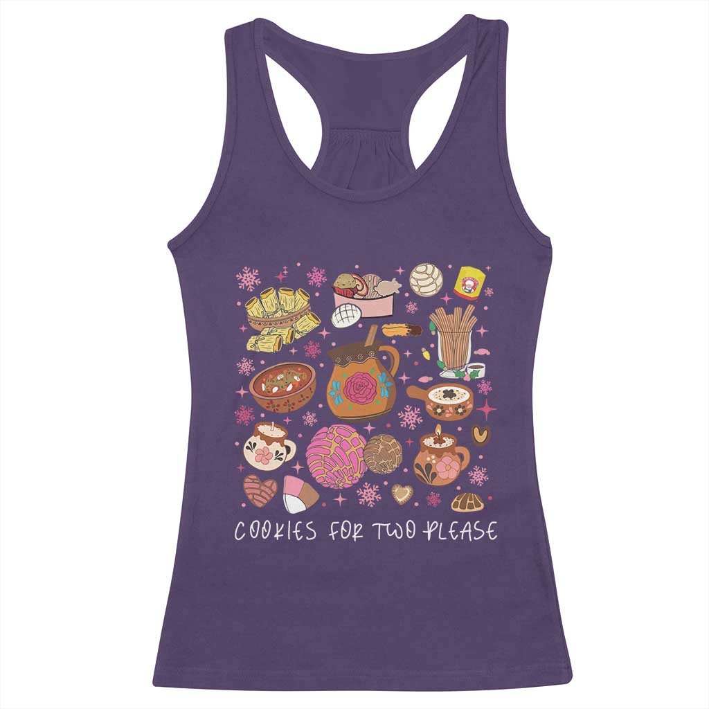 Mexican Christmas Pregnancy Announcement Racerback Tank Top Cookies For Two Please Xmas Maternity Gift - African Pride