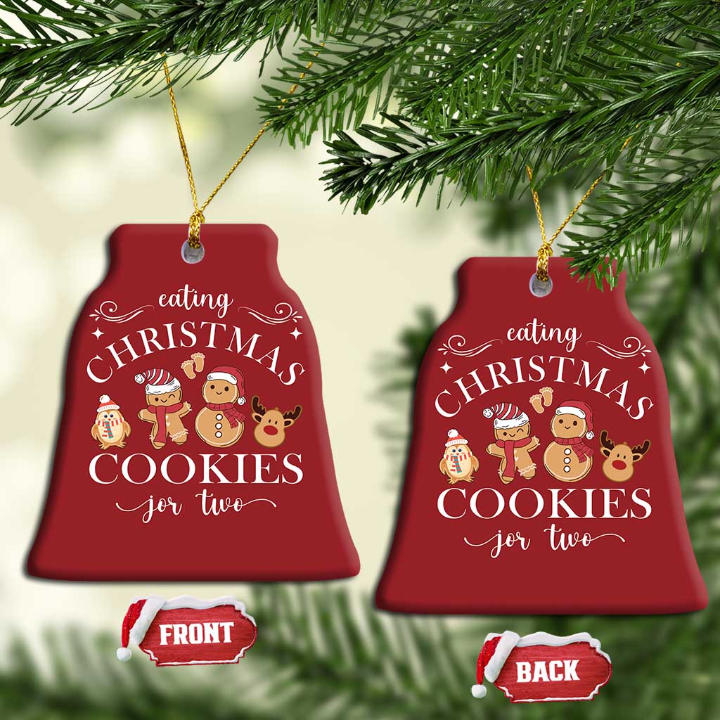 Christmas Pregnancy Announcement Christmas Ornament Eating Xmas Cookies For Two Maternity Gift - African Pride