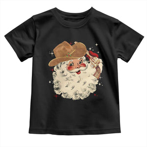 Christmas Cowboy Toddler T Shirt Santa Claus Merry Xmas Vintage 90s Western Country - African Pride