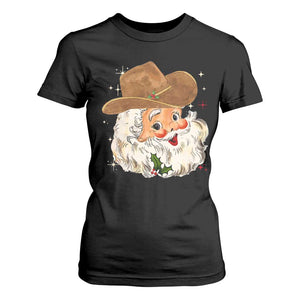Christmas Cowboy T Shirt For Women Santa Claus Vintage 90s Western Country Music Outfit - African Pride