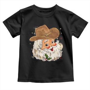 Christmas Cowboy Toddler T Shirt Santa Claus Vintage 90s Western Country Music Outfit - African Pride