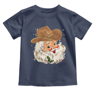 Christmas Cowboy Toddler T Shirt Santa Claus Vintage 90s Western Country Music Outfit - African Pride