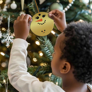 Christmas Pregnancy Announcement Christmas Ornament Snowman Face Xmas Maternity Gift - African Pride