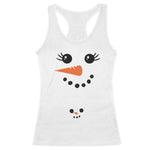 Christmas Pregnancy Announcement Racerback Tank Top Snowman Face Xmas Maternity Gift - African Pride