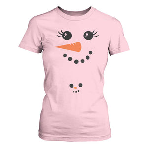 Christmas Pregnancy Announcement T Shirt For Women Snowman Face Xmas Maternity Gift - African Pride